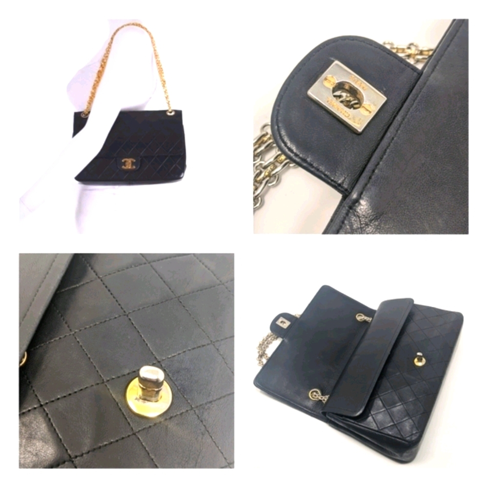 🎉CHANEL Black 2.55 Double Flap Bag Bijoux Chain - Picture 15 of 17